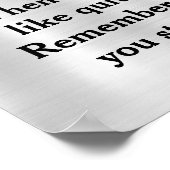 Als je het gevoel hebt te stoppen poster (Hoek)