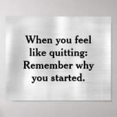 Als je het gevoel hebt te stoppen poster (Voorkant)