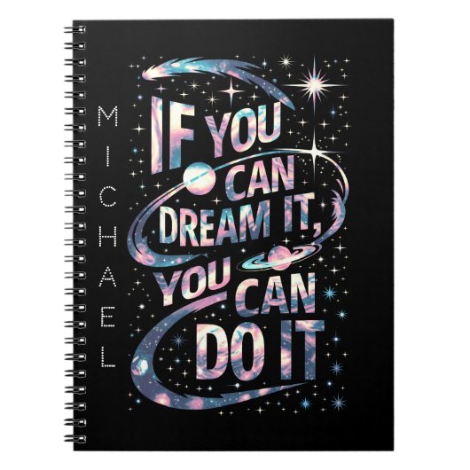 Als je het kunt dromen, gepersonaliseerd notitiebo notitieboek (Voorkant)