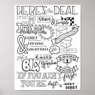 Als je het laatst bent poster