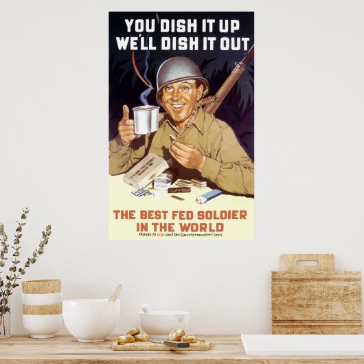 Als je het opgooit, zullen we het weggooien poster (Keuken)