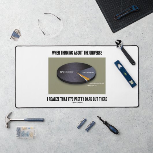 Als je het universum bekijkt, realiseer je dat het bureaumat (Werkstation)