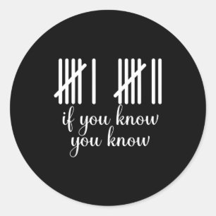 Als je het weet weet je het Grappige 67 Meme Ronde Sticker