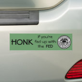 Als je het zat bent met de FED Bumpersticker (Op auto)