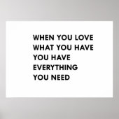 Als je houdt van wat je hebt poster (Voorkant)