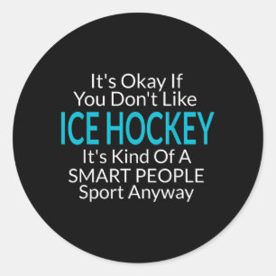 Als je ijshockeycadeaus voor jongens, meisjes en m ronde sticker