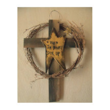 Als je in Doubt kruis van Jezus-houten kunst opzoe