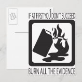 Als je in het begin niet slaagt briefkaart (Voorkant / Achterkant)