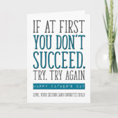 Als je in het begin niet succesvol bent, grappige  kaart (Voorkant)