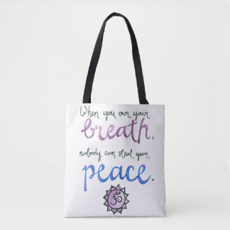 Als je je adem hebt... Yoga Bag Tote Bag