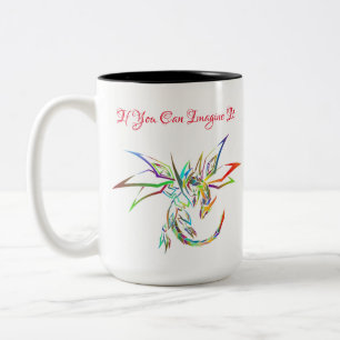 Als je je dat kunt voorstellen tweekleurige koffiemok