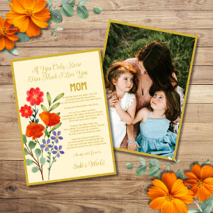 Als je maar wist hoeveel ik van je hou, mama feestdagenkaart