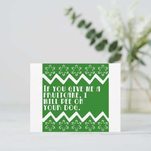 Als je me een Fruitcake geeft... grappig design Briefkaart (Staand voorkant)