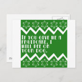 Als je me een Fruitcake geeft... grappig design Briefkaart (Voorkant / Achterkant)