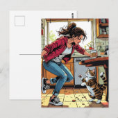 Als je me nodig hebt, bel me dan! | Grappige koffi Briefkaart (Voorkant / Achterkant)