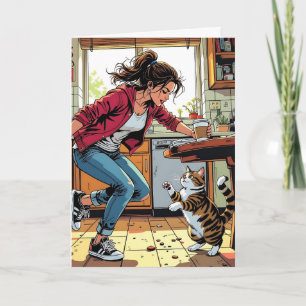 Als je me nodig hebt, bel me dan!   Grappige koffi Kaart