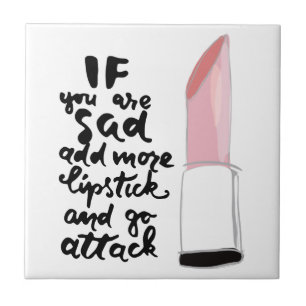 Als je meer lippenstift wilt toevoegen en aanvalle tegeltje