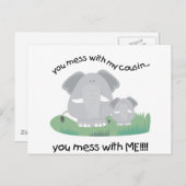 Als je met mijn neef rommelt, rommel je met mij briefkaart (Voorkant / Achterkant)