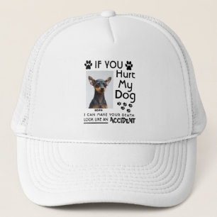Als je mijn hond pijn doet, kan ik je hondenpoten trucker pet