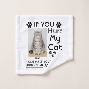 Als je mijn kat pijn doet, kan ik je kattenpootjes washandje