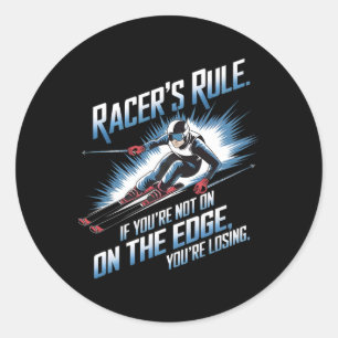 Als je niet aan de rand staat, verlies je Alpinesk Ronde Sticker