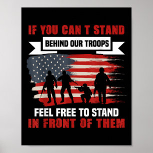 Als je niet achter onze troepen Amerika kan staan Poster