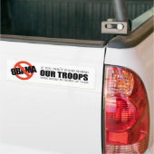 Als je niet achter onze troepen staat bumpersticker (Op Truck)