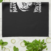 Als je niet één grappige Amerikaanse Bulldog Gift  Theedoek (Gevouwen)