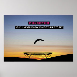 Als je niet lekt - Motivatie Poster voor gymnastie
