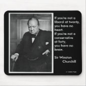 Als je om twintig uur geen liberaal bent... muismat (Voorkant)