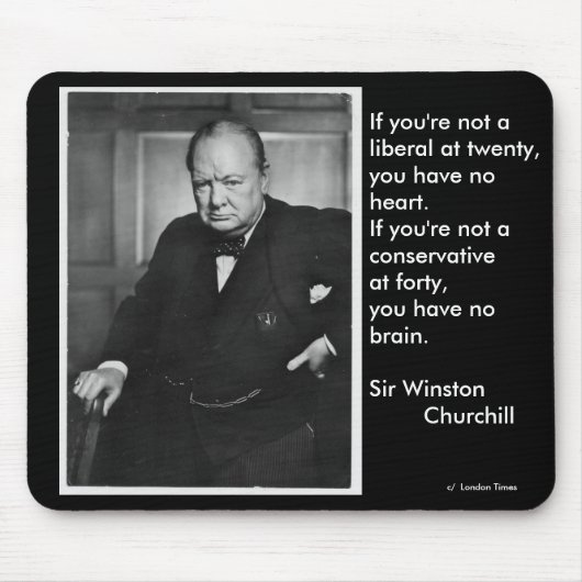 Als je om twintig uur geen liberaal bent... muismat (Voorkant)