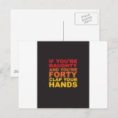 ALS JE STOUT BENT EN JE BENT VEERTIG.jpg Briefkaart (Voorkant / Achterkant)