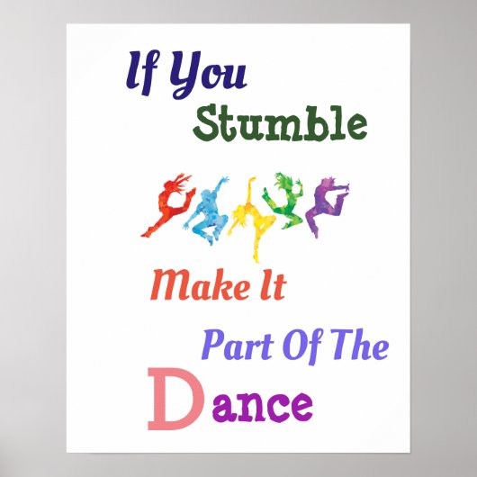 Als je struikelt Inspirerend Poster (Voorkant)