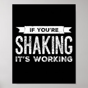 Als je trilt, werkt het Funny Pilates Yoga Poster