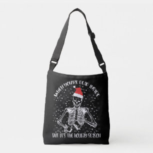 Als je van binnen dood bent, maar het is kerstseiz crossbody tas