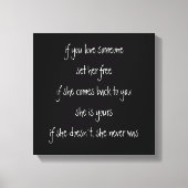 als je van haar houdt , citedoek canvas afdruk (Voorkant)