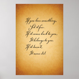 Als je van iets houdt. . . poster