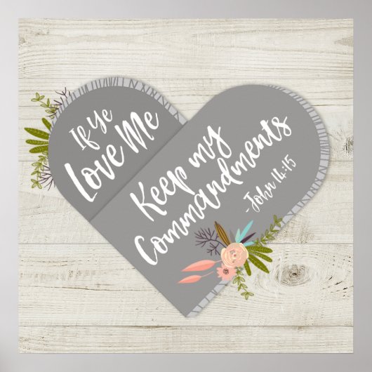 Als je van me houdt, John 14:15 Bijbel | POSTER (Voorkant)