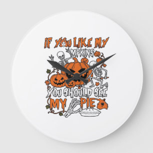 Als je van pompoenen houdt Halloween skelet taart_ Grote Klok