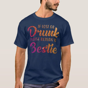 Als je verdwaald of dronken bent, neem dan contact t-shirt