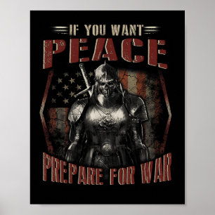 Als je vrede wilt, bereid je dan voor op oorlog Sk Poster