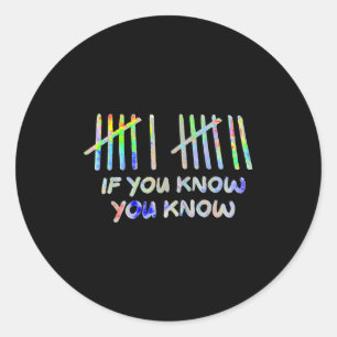 Als Je Weet Weet Je 67 Zes Zeven Meme Ronde Sticker