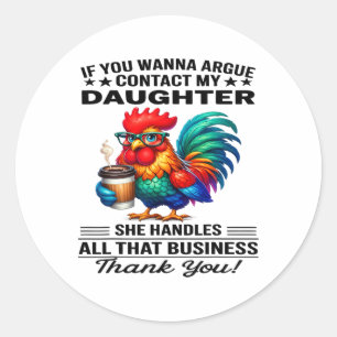 Als je wilt discussiëren neem dan contact op met m ronde sticker