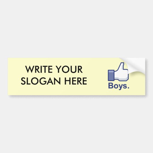 Als Jongens Bumpersticker (Voorkant)
