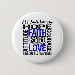 ALS kan mijn Hope Collage niet meenemen Ronde Button 5,7 Cm