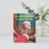 Als kat denker... briefkaart (Staand voorkant)