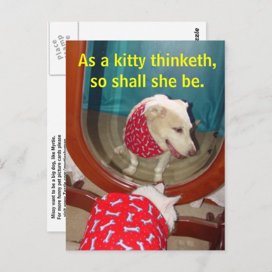 Als kat denker... briefkaart (Voorkant / Achterkant)