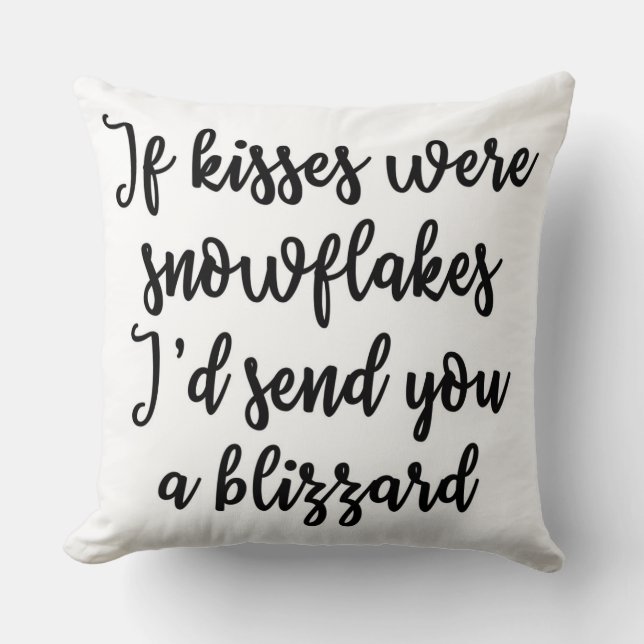 Als kussen sneeuwvlokken waren Pillow (Voorkant)
