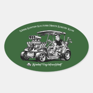 Als Kustom Kulture Kuntry Klub Konventies Ontmoet Ovale Sticker