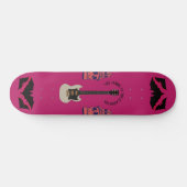 Als lammeren naar de slacht (roze schedel kroon) skateboard (Horizontaal)
